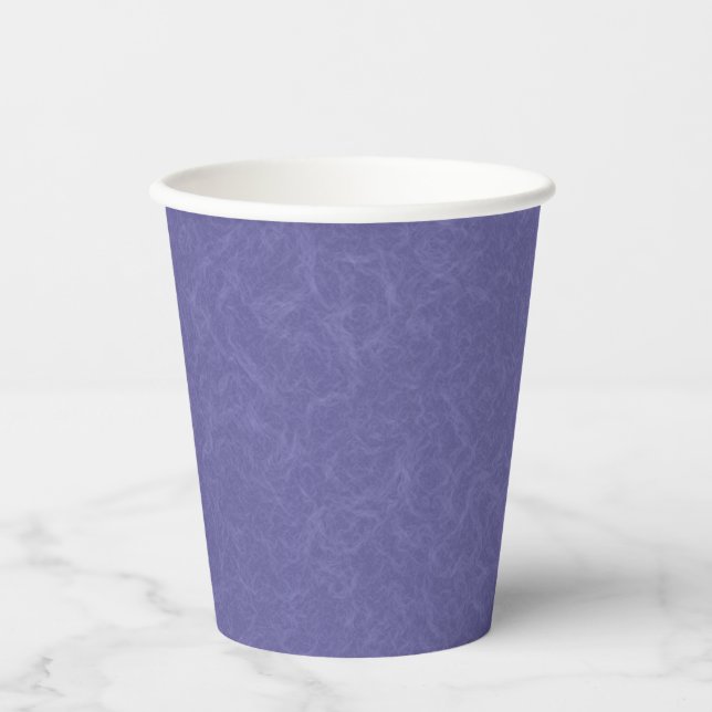 Gobelets En Papier Surface texturée violette à motif tourbillonnant (Recto)