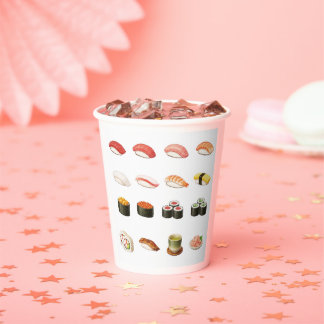 Gobelets En Papier Sushi Paper Cups – Japanese Kanji Design