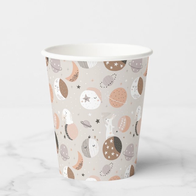 Gobelets En Papier Sweat Dream Bunnies Dans Motif spatial (Recto)
