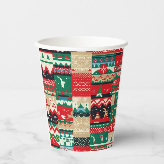 Gobelets En Papier Sweat moche de Noël 8 (Recto)