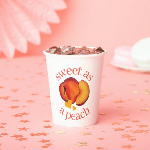 Gobelets En Papier Sweet as a Peach Peaches 16 Seizième anniversaire
