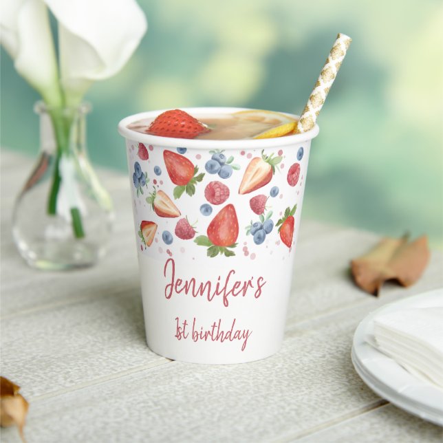 Gobelets En Papier Sweet Berry Premier anniversaire  (Insitu)