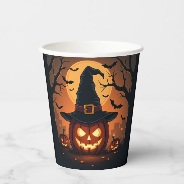 Gobelets En Papier Sweet Halloween avec toi (Recto)