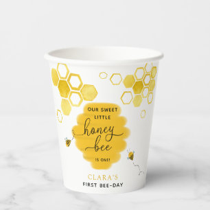 Gobelets En Papier Sweet Little Honey Bee Anniversaire