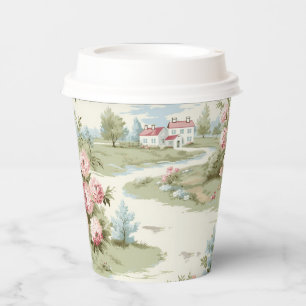 Gobelets En Papier Sweet Rustic Country Home Paysage Floral