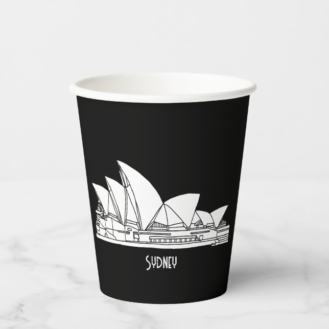 Gobelets En Papier Sydney Opera House Australie en souvenir (Recto)