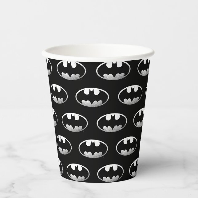 Gobelets En Papier Symbole Batman | Logo Grainy (Recto)