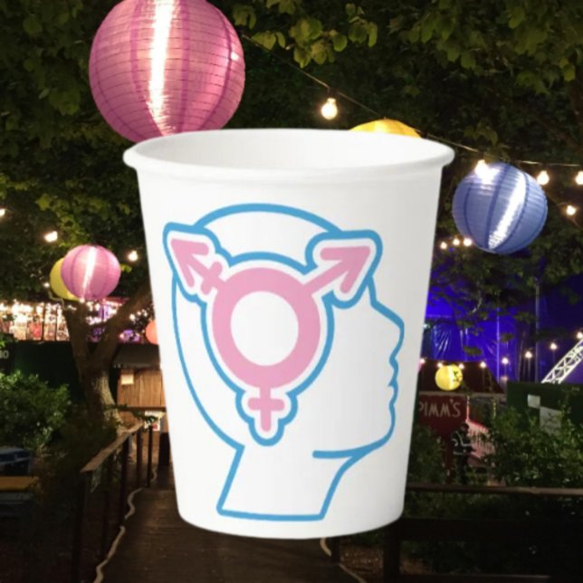 Gobelets en papier Symbole de Fierté Trans (Créateur téléchargé)