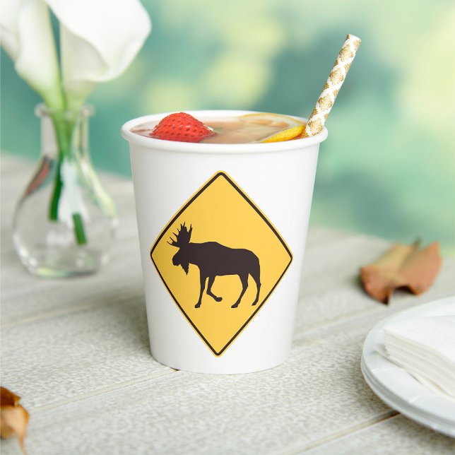 Gobelets En Papier Symbole de la route Moose (Créateur téléchargé)
