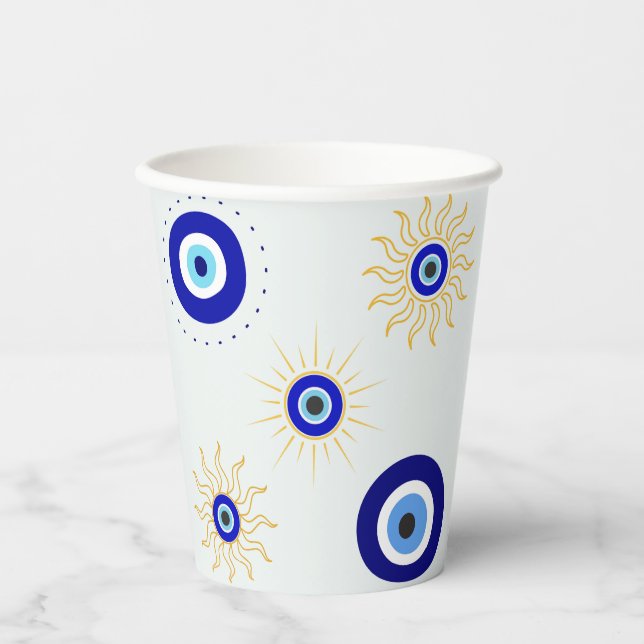 Gobelets En Papier Symbole de l'œil maléfique (Recto)