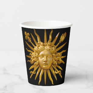Gobelets En Papier Symbole de Louis XIV le Roi Soleil