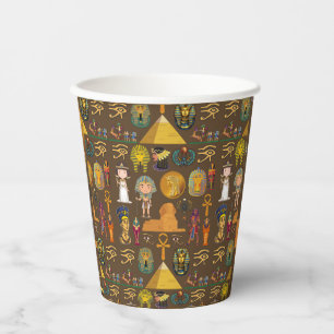 Gobelets En Papier Symbole égyptien ancien Hiéroglyphique - Motif