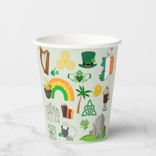 Gobelets En Papier Symboles irlandais
