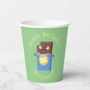 Gobelets En Papier Sympa chocolat chocolat bonbon bar personnage de d