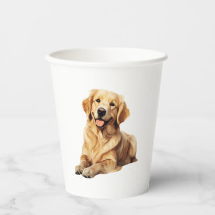 Gobelets En Papier Sympathique Golden Retriever Smile - Loyal Chien P
