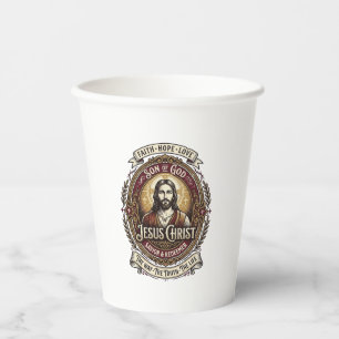 Gobelets En Papier T-shirt graphique Jésus Antiques Heirloom Art chré