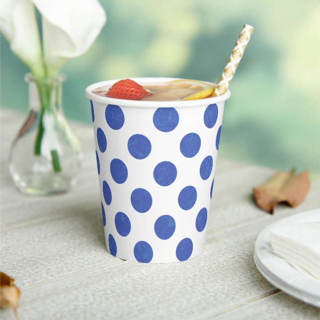 Gobelets En Papier Tache Bleue (Insitu)
