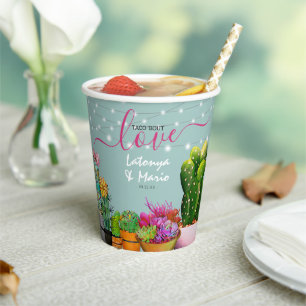 Gobelets En Papier Taco 'bout Love Fiesta Baby Shower pour couples