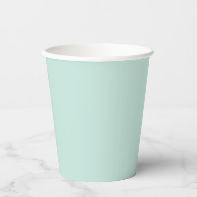 Gobelets En Papier Taille des tasses de papier vert souple : 8 oz (Recto)