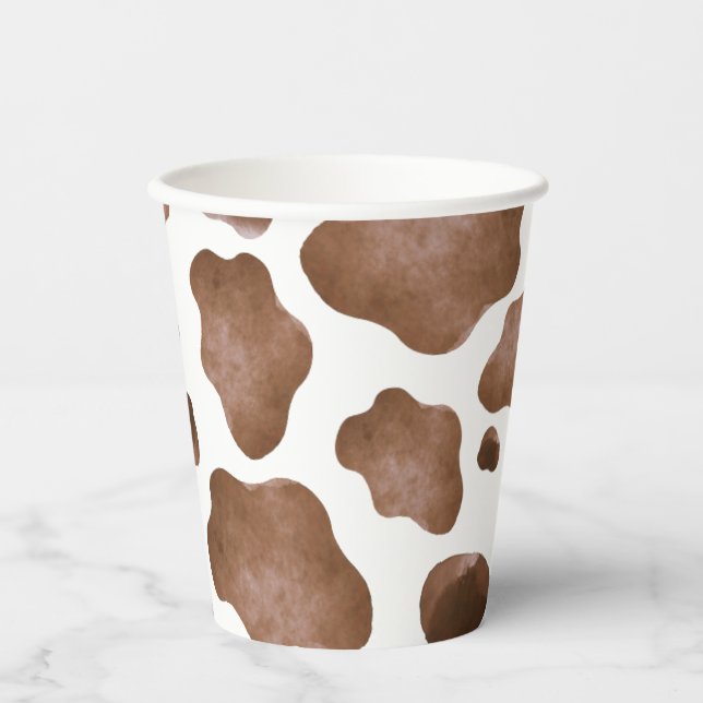 Gobelets En Papier Tasse à papier pour vache Brown (Recto)