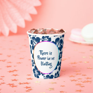 Gobelets En Papier Tasse de célébration florale simple du patrimoine