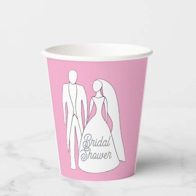Gobelets En Papier Tasse de douche de mariée (Recto)