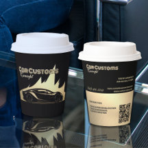 Tasse de luxe moderne noire et or pour entreprise 