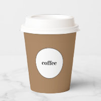 tasse de papier de couleur brune