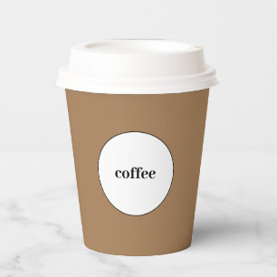 Gobelets En Papier tasse de papier de couleur brune