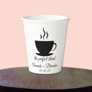 Gobelets En Papier Tasse de papier de mariage pour café chaud The Per