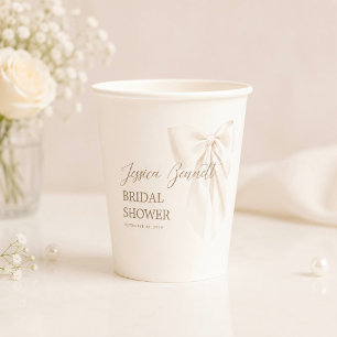 Gobelets En Papier Tasse de salle de bain de mariage romantique avec 