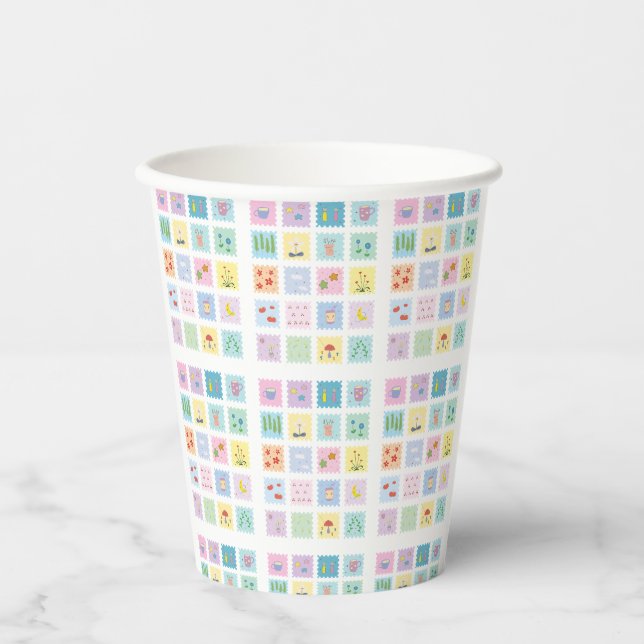 Gobelets En Papier Tasse d'éléments mignons (Recto)