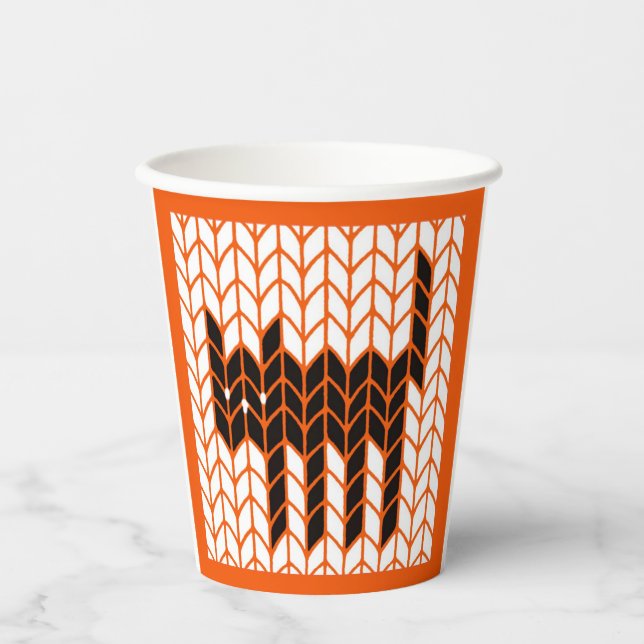 GOBELETS EN PAPIER TASSE EN PAPIER BRODÉE CHAT NOIR II (Recto)