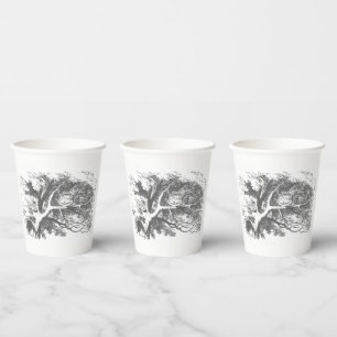 Gobelets En Papier Tasse en papier Chat du Cheshire d'Alice au pays d