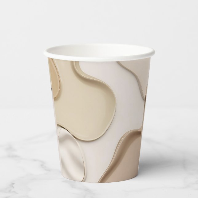 Gobelets En Papier Tasse en papier dans graphique abstrait design (Verso)