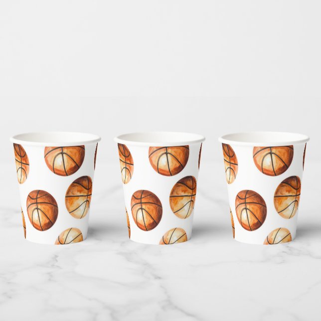 Gobelets En Papier Tasse en papier de basketball (Multi)