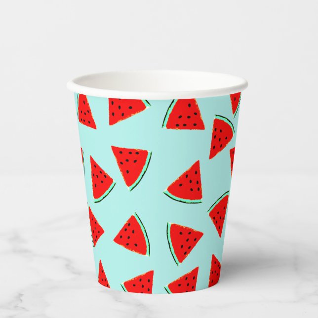 Gobelets En Papier tasse en papier de pastèque triangle (Recto)