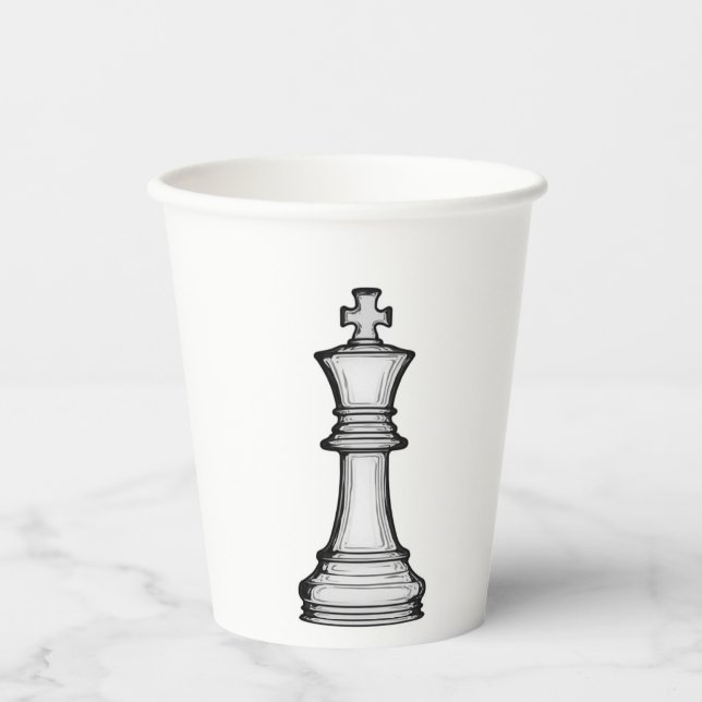 Gobelets En Papier Tasse en papier d'échecs (Recto)