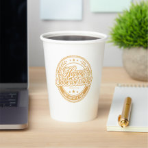 Tasse en papier doré Loosid Soberversary