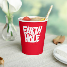 Tasse en papier Earth Hole Rouge
