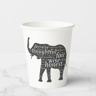 Gobelets En Papier Tasse en papier en forme de nuage de mots sur les 