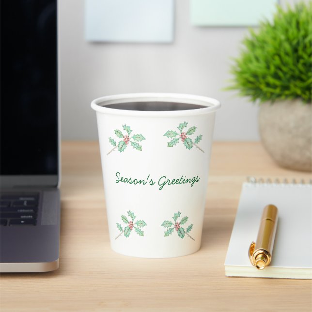 Gobelets En Papier Tasse en papier Joyeuses Fêtes (Insitu)