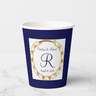 Gobelets En Papier Tasse en papier monogramme