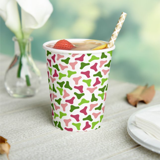 Gobelets En Papier Tasse en papier Motif de Boomerang tropical (Insitu)
