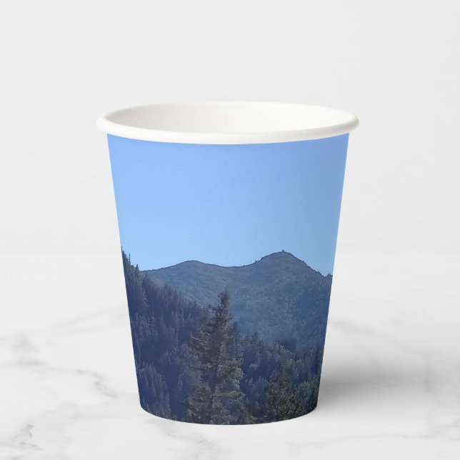 Gobelets En Papier Tasse en papier Mt Tamalpais et Redwood Trees (Recto)
