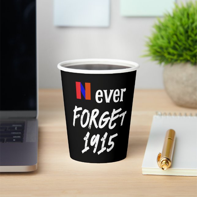 Gobelets En Papier Tasse en papier Never Forget 1915 (Insitu)