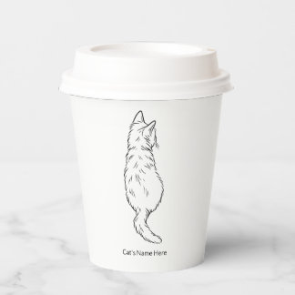 Gobelets En Papier Tasse en papier personnalisée avec ligne artistiqu