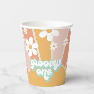 Gobelets En Papier Tasse en papier pour anniversaire Retro Sunshine G