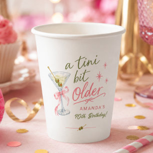 Gobelets En Papier Tasse en papier pour anniversaire Un peu plus âgée