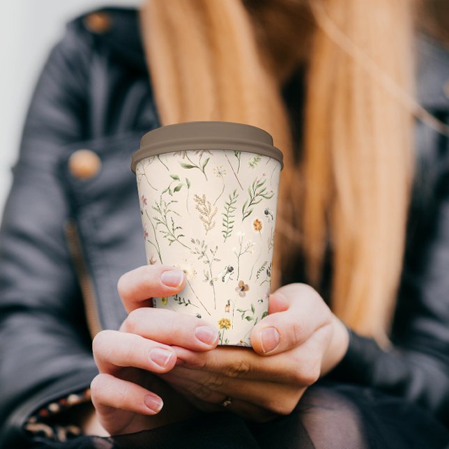 Gobelets En Papier Tasse en papier pour Baby Shower Fleurs sauvages B (Créateur téléchargé)